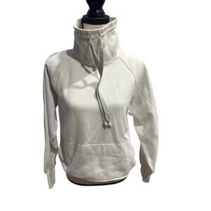 ⭐️ Women’s Free People Movement White  Funnel Neck Sweatshirt Size Small Yoga